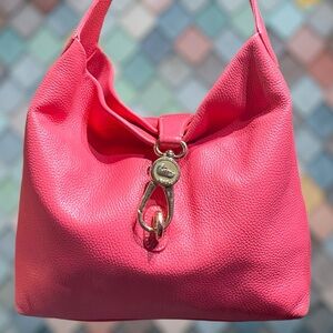 Dooney & Bourke signature double logo lock.  EUC pink shoulder bag.